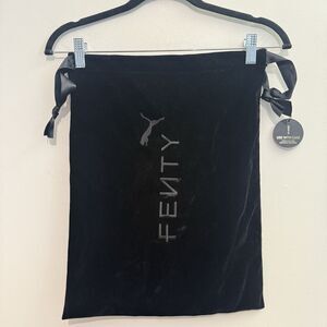 Fenty Beauty X Puma Black Velvet Bag Shoe Dust Bag  14”x16” NEW